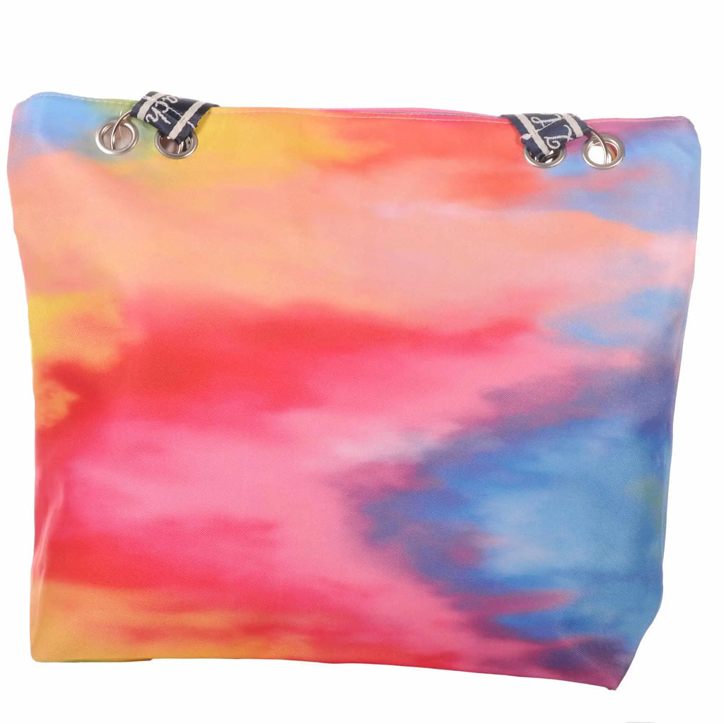 Bunte Strandtasche mit Farbverlauf und Reißverschluss –  5