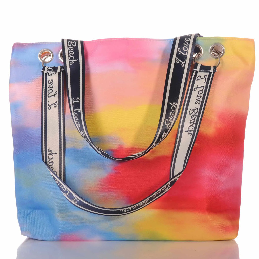 Bunte Strandtasche mit Farbverlauf und Reißverschluss –  3