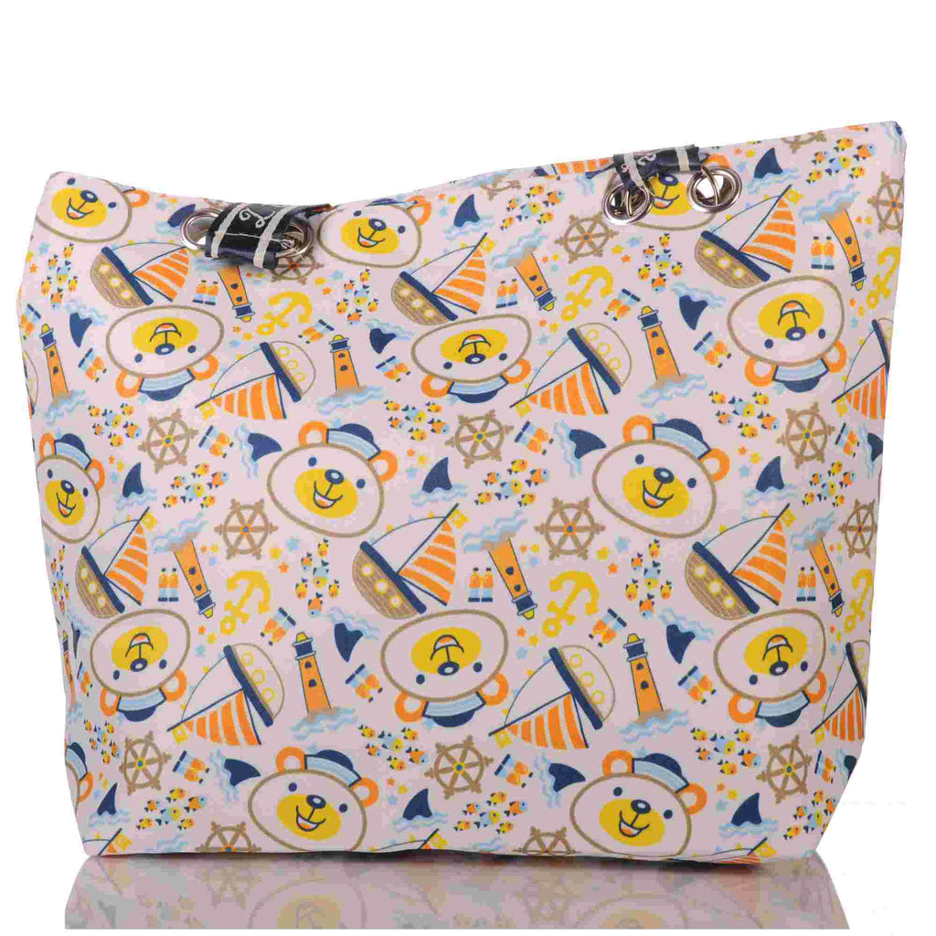 Maritime Strandtasche mit Bären und Reißverschluss –  1