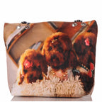 Strandtasche mit Hundemotiv und Reißverschluss –  1