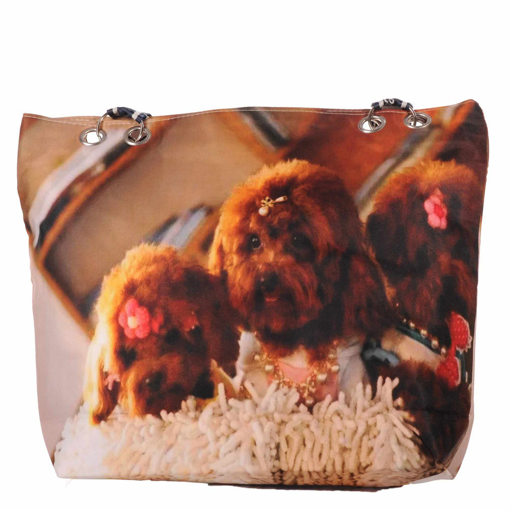 Strandtasche mit Hundemotiv und Reißverschluss –  5