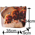 Strandtasche mit Hundemotiv und Reißverschluss –  4