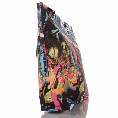 Bunte Graffiti Strandtasche mit Reißverschluss –  2