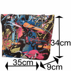 Bunte Graffiti Strandtasche mit Reißverschluss –  4
