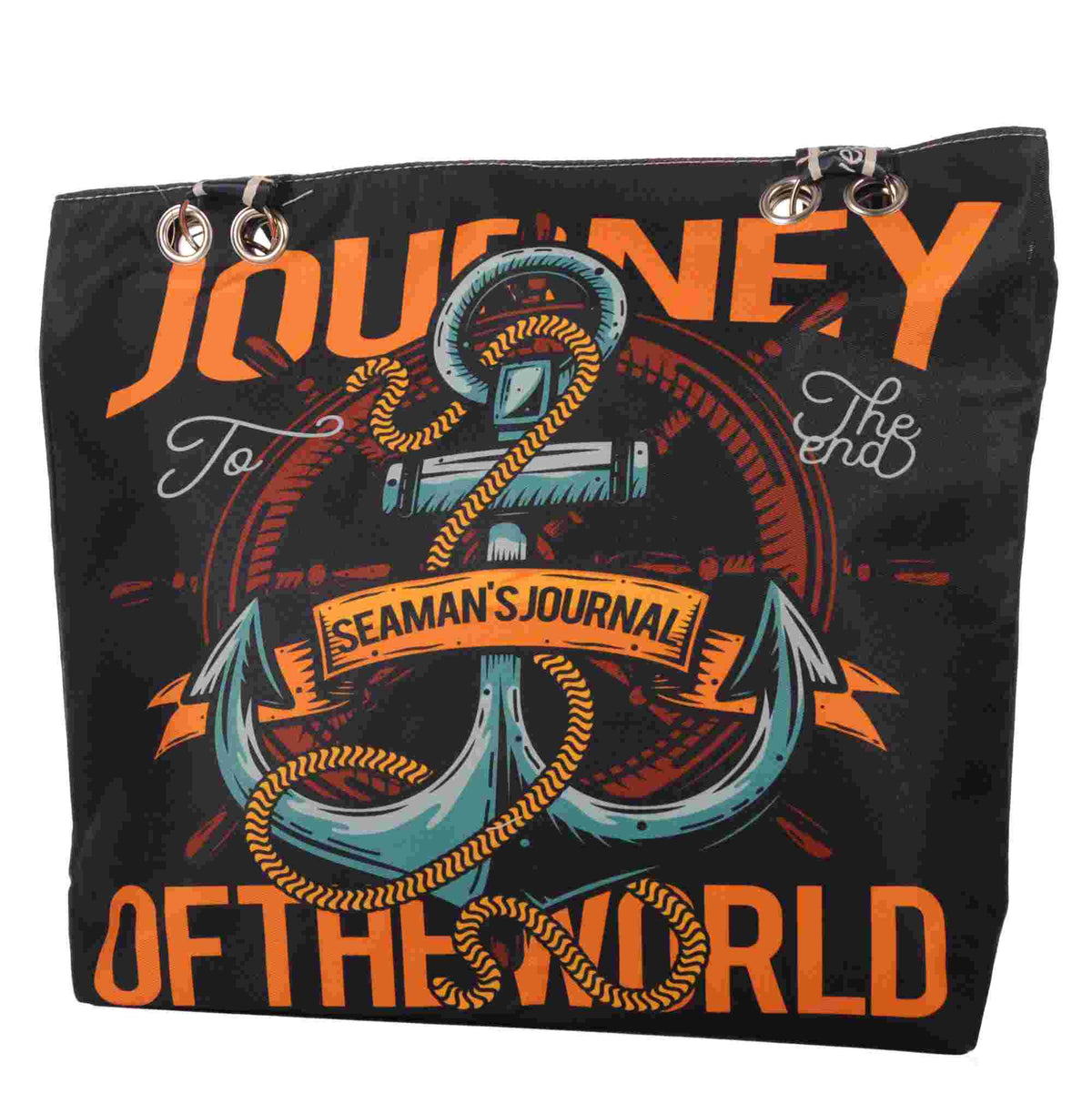 Maritime Strandtasche mit Anker und Reißverschluss –  5