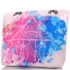 Strandtasche mit Traumfänger im bunten Boho Design –  1