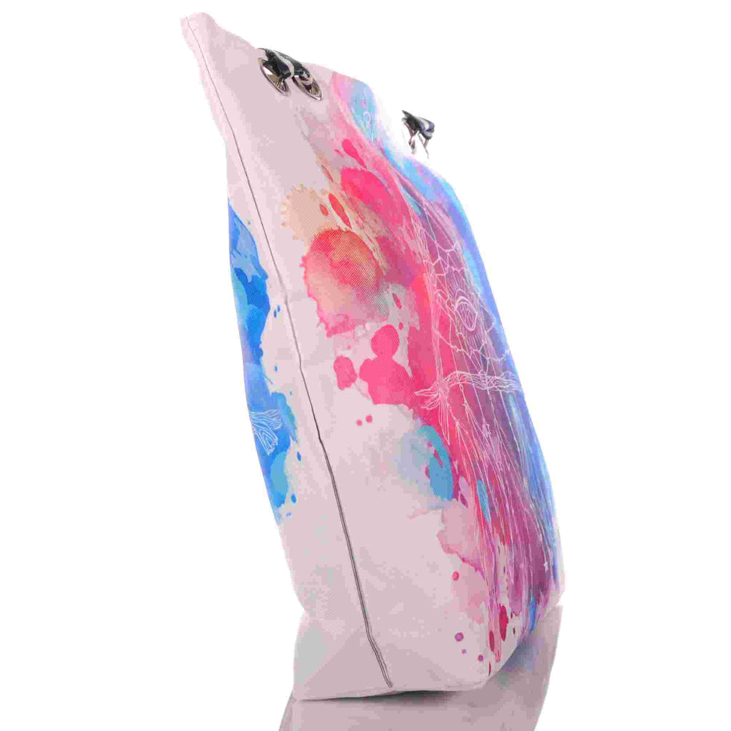 Strandtasche mit Traumfänger im bunten Boho Design –  2