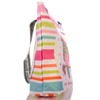 Strandtasche mit bunter Eule und Reißverschluss –  2