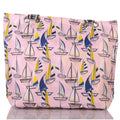 Strandtasche mit Segelbooten im maritimen Design –  1