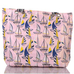 Strandtasche mit Segelbooten im maritimen Design –  1