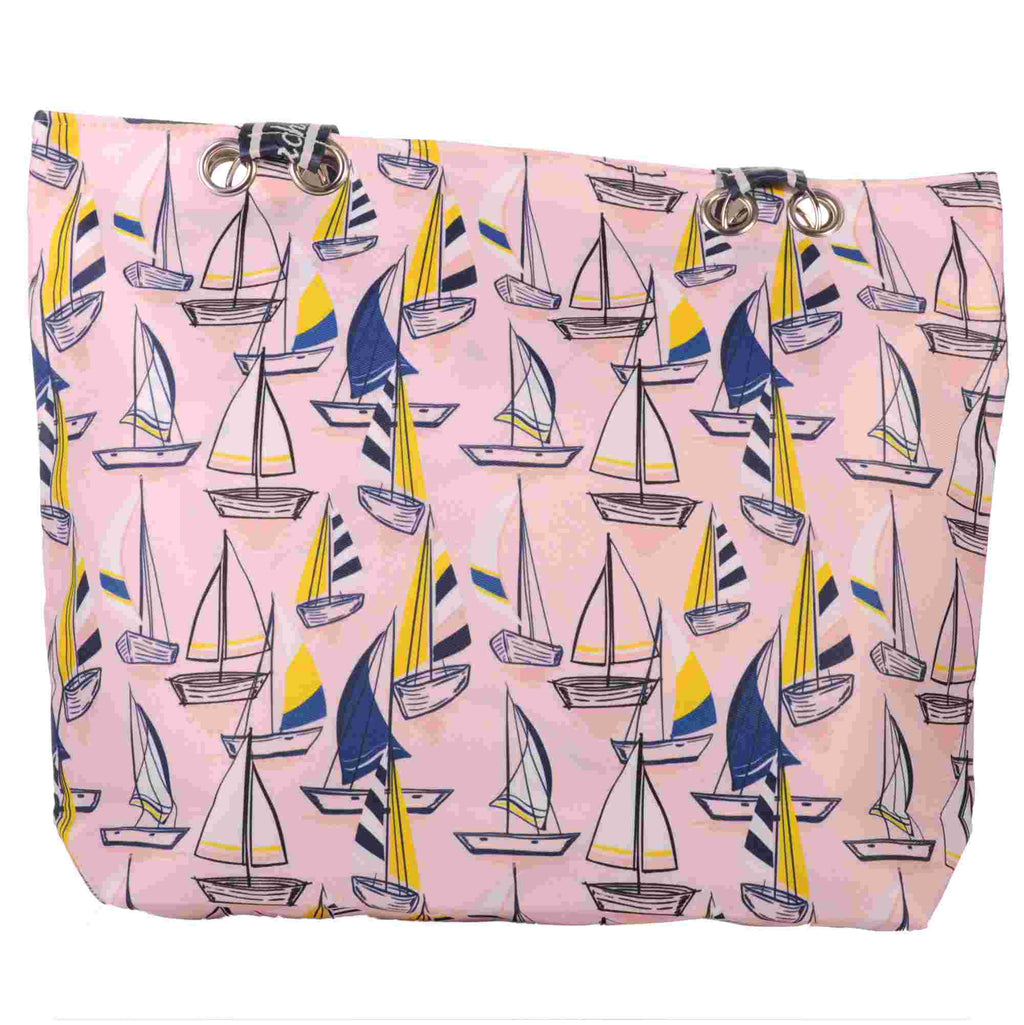 Strandtasche mit Segelbooten im maritimen Design –  5