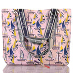 Strandtasche mit Segelbooten im maritimen Design –  3