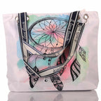 Strandtasche mit Traumfänger im bunten Boho Design –  3