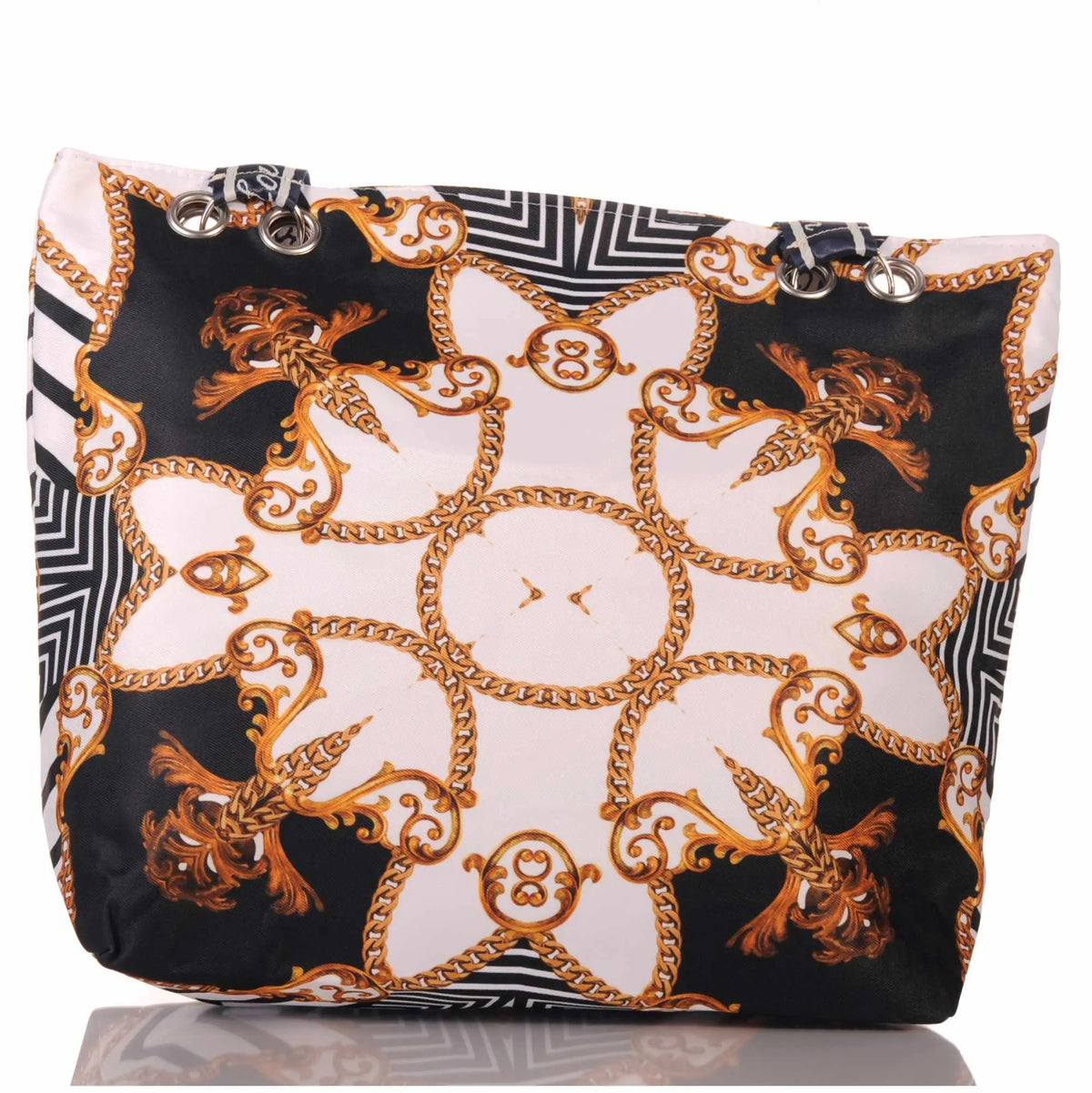 Strandtasche mit Kettenmuster im eleganten Designer Look –  1