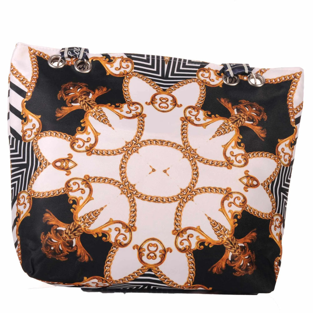Strandtasche mit Kettenmuster im eleganten Designer Look –  5