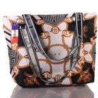 Strandtasche mit Kettenmuster im eleganten Designer Look –  3