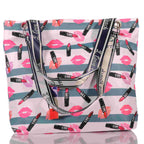 Strandtasche mit Lippenstift & Kussmund Fashion Design –  3