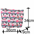 Strandtasche mit Lippenstift & Kussmund Fashion Design –  4