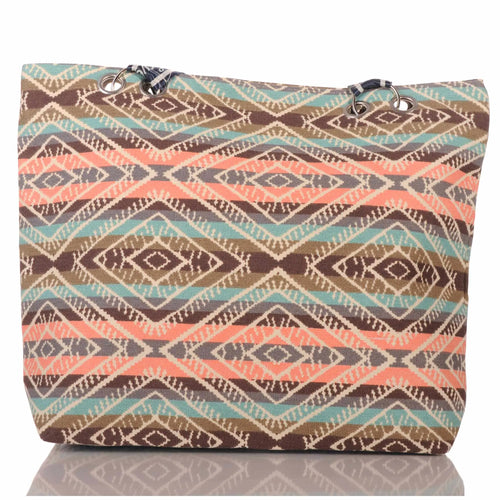 Boho Strandtasche Ethno Azteken Muster mit Reißverschluss –  1