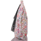 Strandtasche Eulen Blumen Schmetterlinge mit Reißverschluss –  2