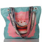 Strandtasche Cupcake Kuchen Dessert mit Reißverschluss –  3