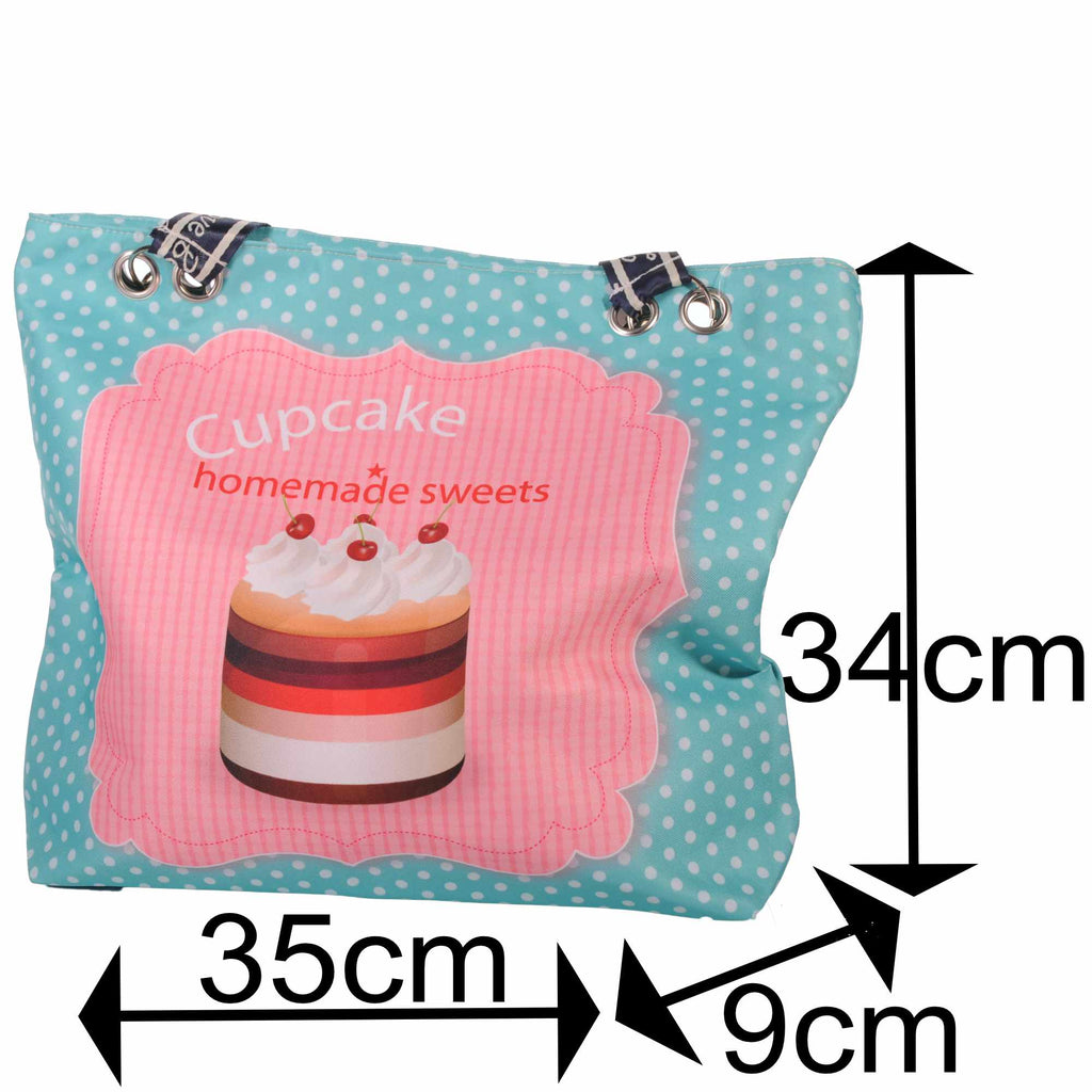 Strandtasche Cupcake Kuchen Dessert mit Reißverschluss –  4