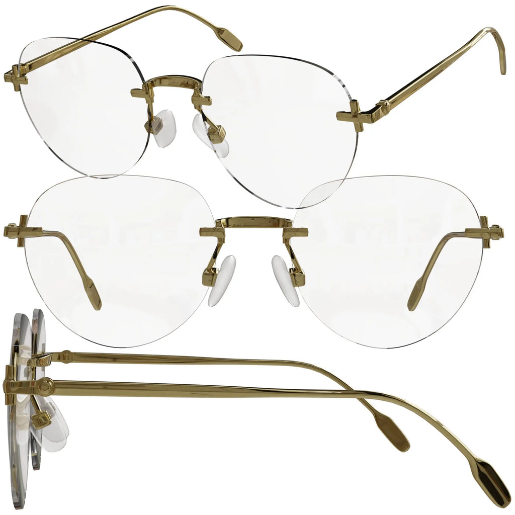 Randlose Blaulichtfilter Brille – Bildschirmbrille für PC & Büro –  1